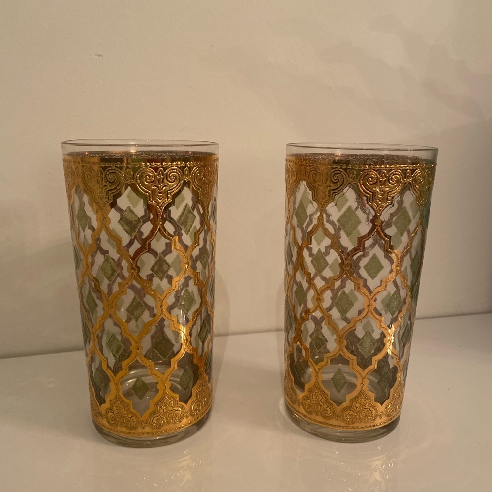 Culver Mid-Century Valencia Green & 22-Karat Gold Glasses